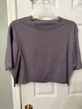Women’s Crop Tee in Dusty Purple - Unbranded